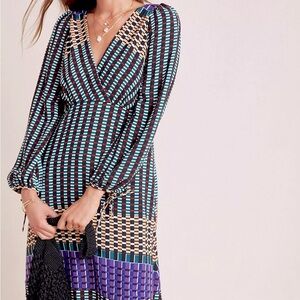 Maeve by Anthropologie Gianni Multicolor Tunic A Line Dress, Women’s 2
